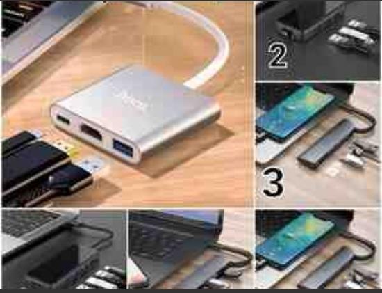 Type-c Hdmi Lan Usb hub "Hoco"