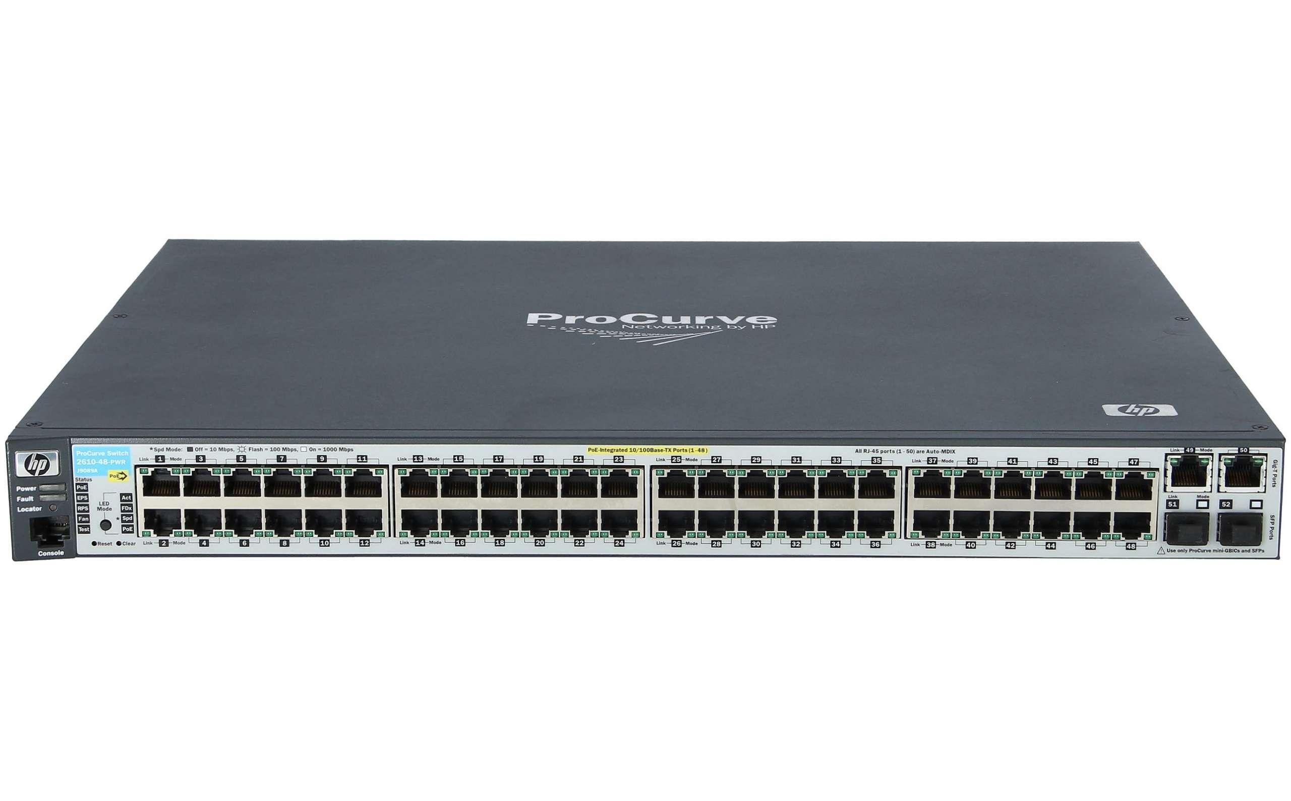 HP ProCurve 2610-48-PWR 48-Port PoE Network Switch J9089A