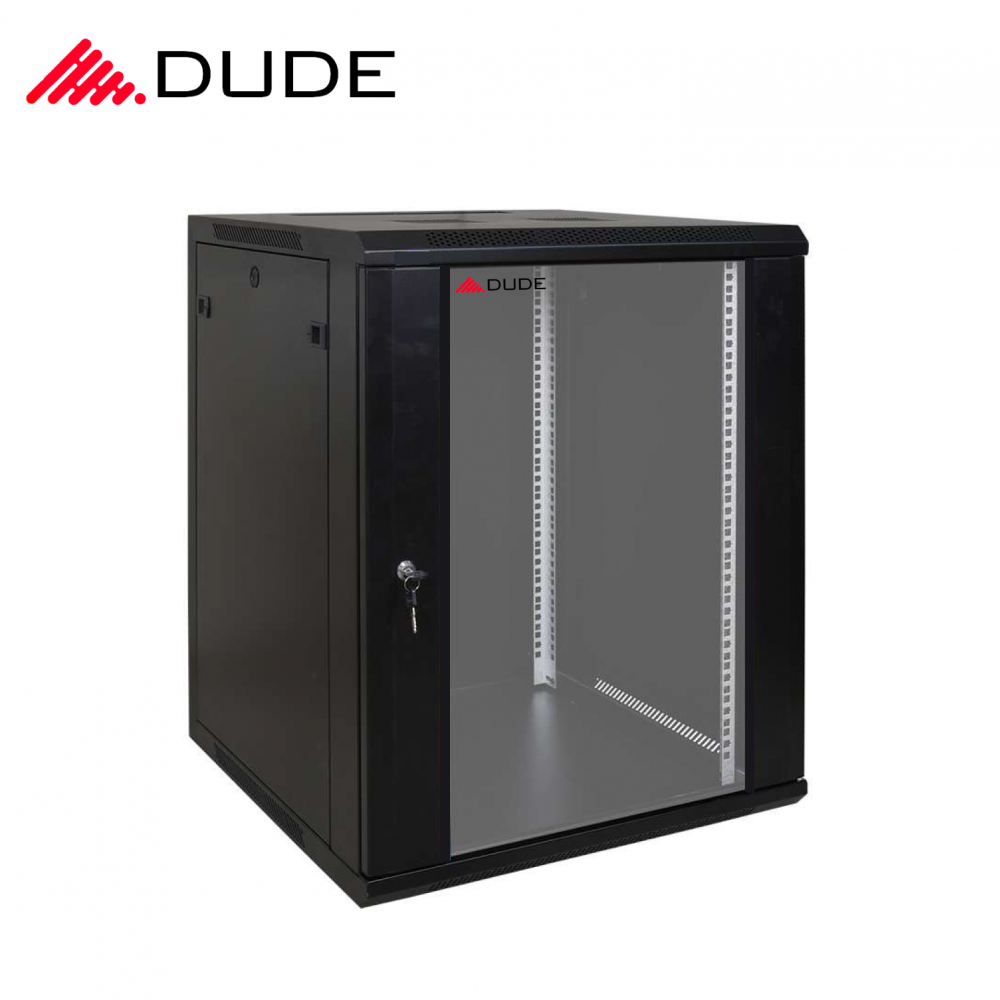 DUDE 15U 600X450 WALL-MOUNTED RACKMOUNT CABINET BLACK (WS3-6415)