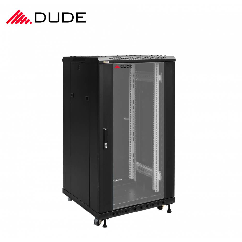 DUDE 22U 600X1000 STANDING RACKMOUNT CABINET BLACK (NB-6022)