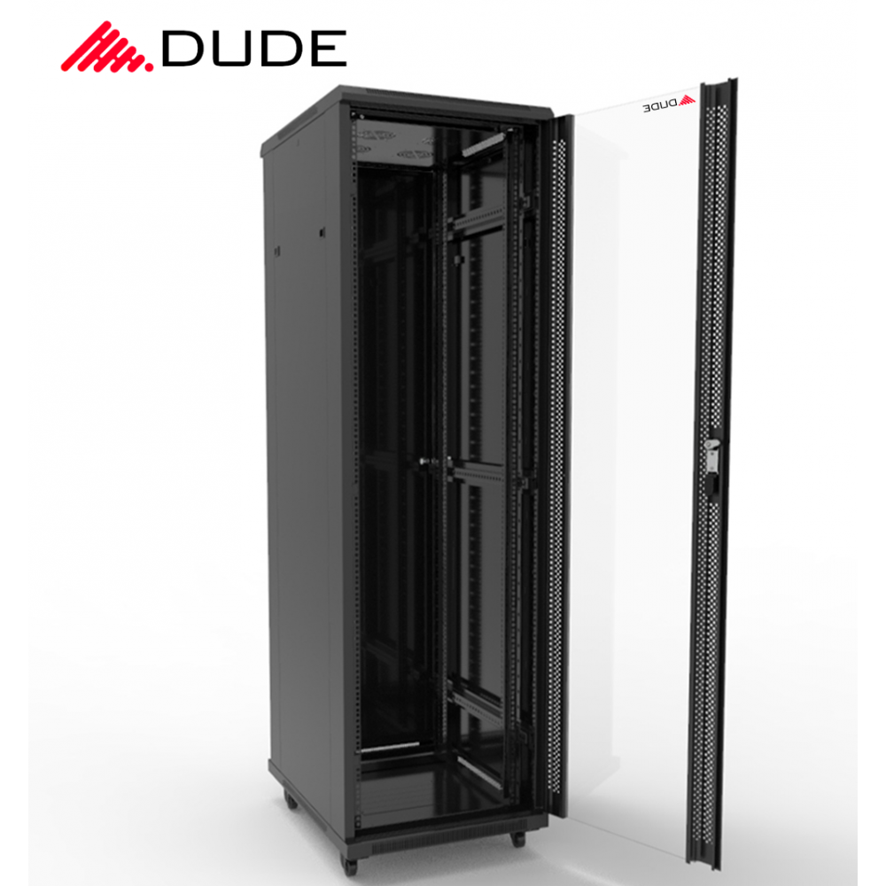 DUDE 22U 600X800 STANDING RACKMOUNT CABINET BLACK (NB-6822)