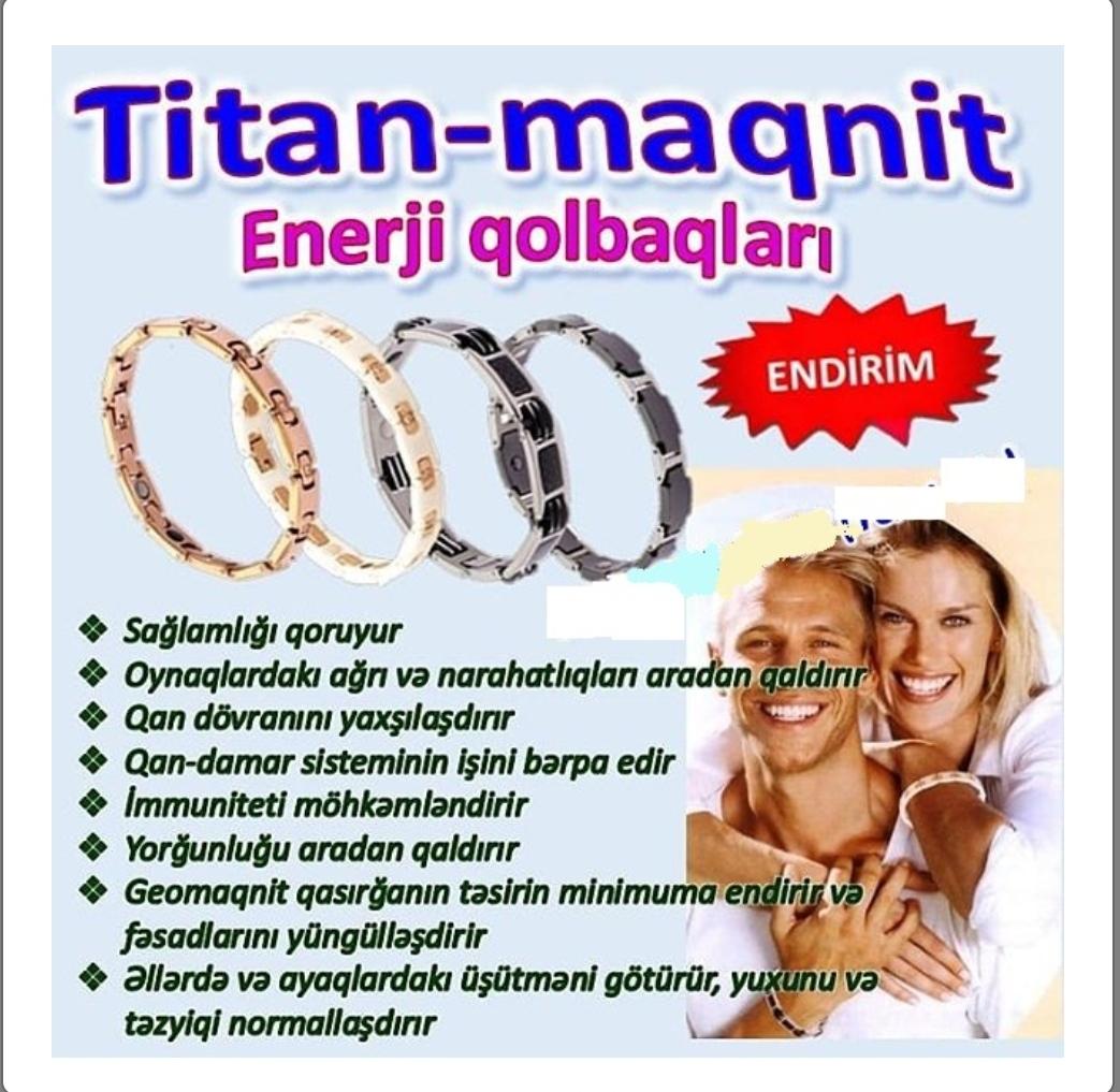 Titan Maqnit Müalicəvi BioEnerji Qolbaqlar